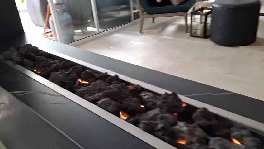 Chimenea con división para sala
